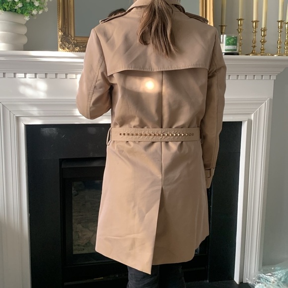 Valentino Spa trench coat tan studs detail sz XL luxury buttons classic elegant - Picture 3 of 16